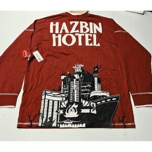 HAZBIN HOTEL BoxLunch Sample Pre Pro NWT Spirit Jersey Style Red Shirt A24 Sz M